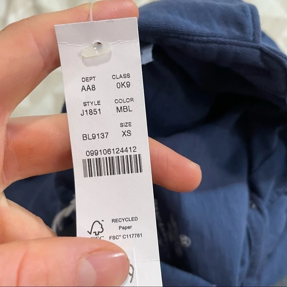 J crew garment dyed slub cotton polo manor blue